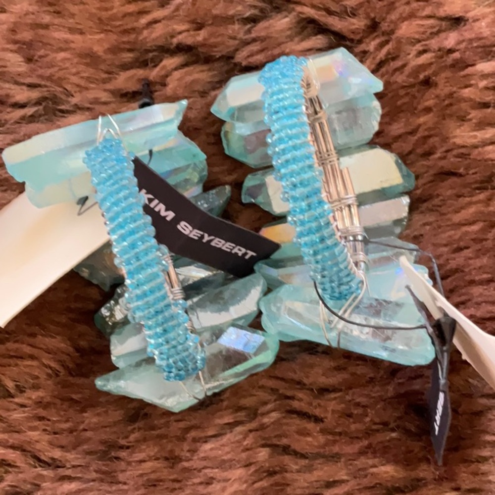 NEW SEAFOAM RADIANT NAPKIN RINGS SET OF 2 - Picture 4 of 5